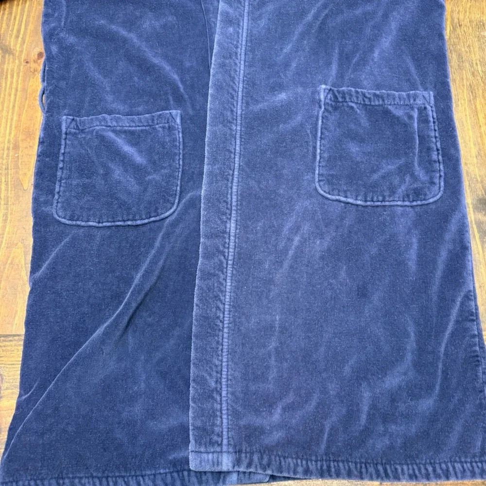 Polo Ralph‎ Lauren Mens Navy Blue Cotton Terry Cloth Robe L/XL no belt